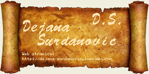 Dejana Surdanović vizit kartica
